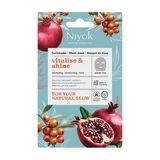 Mascarilla facial tipo toallita «Vitalise & Shine», 10 ml, Niyok
