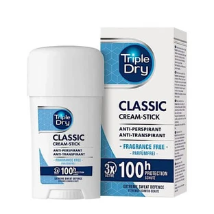 Klassieke geurloze anti-transpirantstick, 45 ml, Triple Dry
