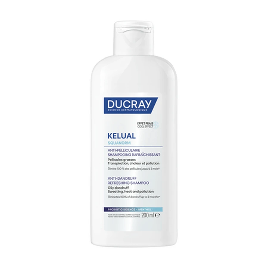 Kelual Squanorm Cooling Shampoo for Oily Dandruff, 200 ml, Ducray