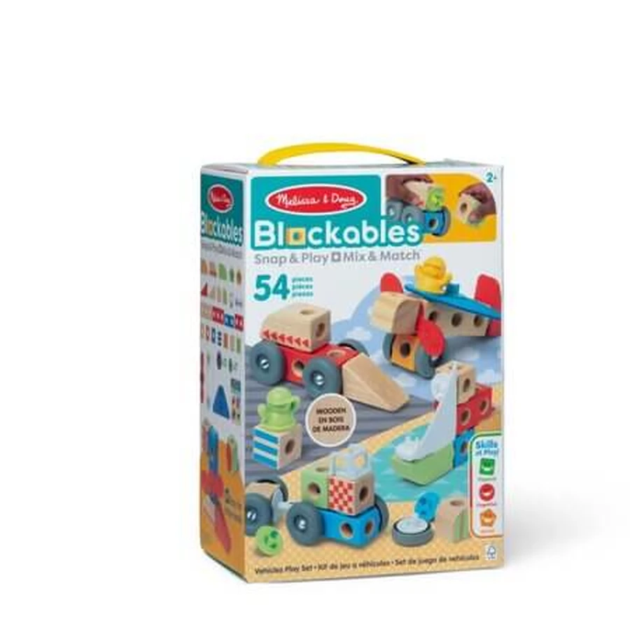 Holzbausatz, Fahrzeuge, ab 2 Jahren, 54 Teile, Melissa & Doug