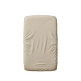 2-in-1-Spannbetttuch aus doppellagiger Baumwolle mit Gummizug und wasserdichtem Futter, 50 x 90 cm, beige, Twindeco
