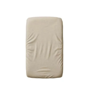 Sábana bajera de algodón de doble capa 2 en 1 con elástico y forro impermeable, 50 x 90 cm, color beige, Twindeco