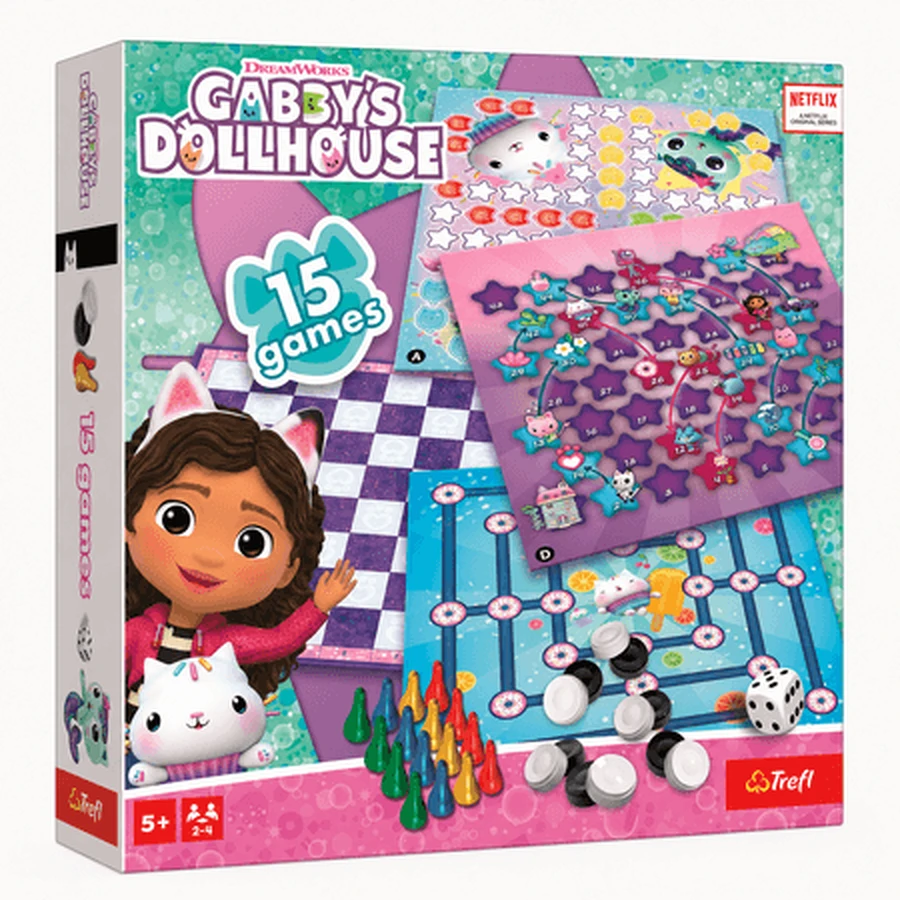Gabbys Dollhouse Classic 15-delige set, vanaf 5 jaar, Trefl