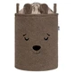 Zusammenklappbarer Aufbewahrungskorb, braun, flauschiger Bouclé-Bär, 43 l, Sipo