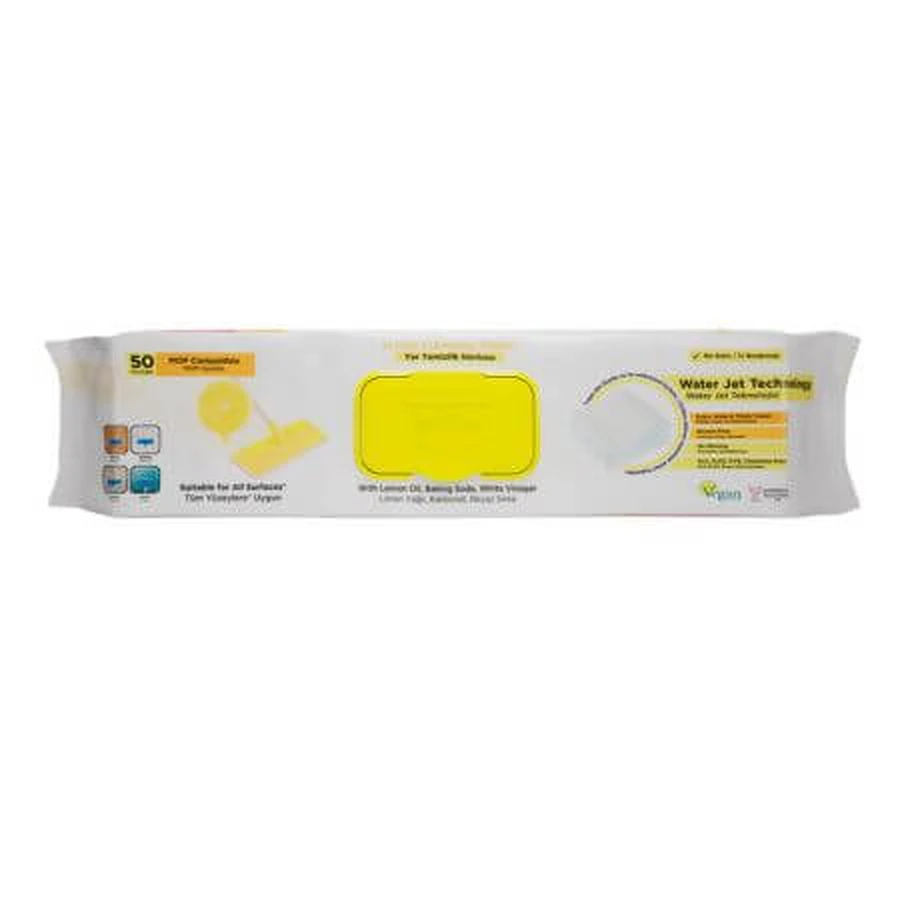 Feuchttücher für den Boden, Zitrone, 50 Stück, Deep Fresh