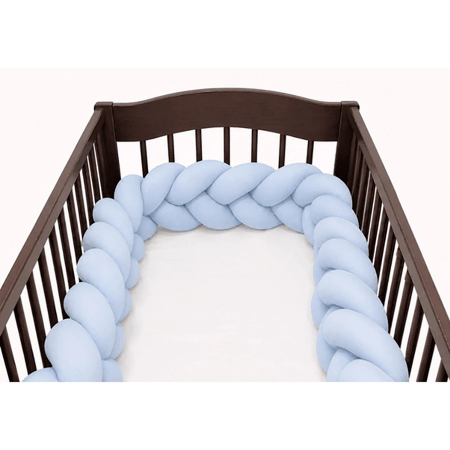 Braided Crib Bumper, 240 cm, Blue, Mc Ana