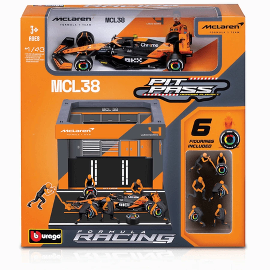 Maqueta coleccionable «F1 Pit Pass», escala 1:43, Lando Norris, Bburago