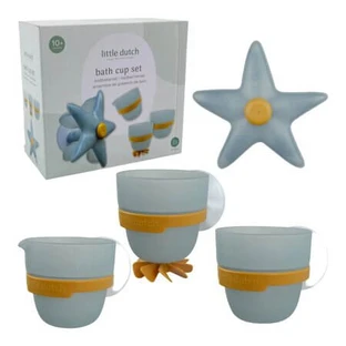 Lot de jouets de bain « Étoiles de mer », bleu, à partir de 10 mois, Little Dutch