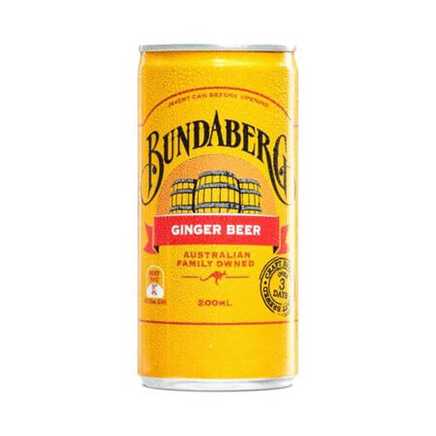 Ginger Beer, ein erfrischendes Ingwergetränk, 200-ml-Dose, Bundaberg