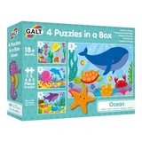 Set van 4 puzzels, Happy Ocean, vanaf 18 maanden, 2–5 stukjes, Galt