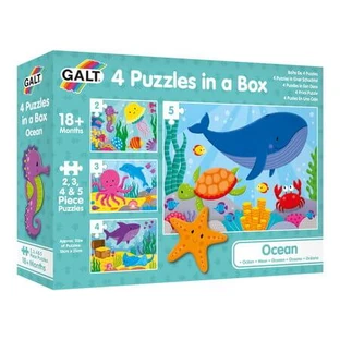 Set van 4 puzzels, Happy Ocean, vanaf 18 maanden, 2–5 stukjes, Galt