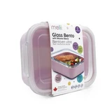 Glass container with non-slip sleeve, Pink, Melii