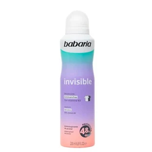 Déodorant en spray invisible sans alcool (empêche les taches blanches), 200 ml, Babaria