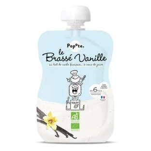 Biologische koemelkyoghurt, vanillesmaak, vanaf 6 maanden, 100 g, Popote