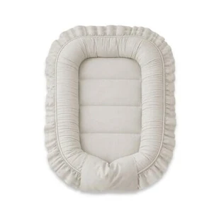 Baby Nest Royal babywieg met ruches, beige, 55 x 75 cm, MimiNu