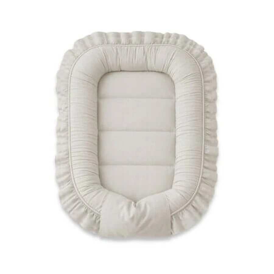 Baby Nest Royal babywieg met ruches, beige, 55 x 75 cm, MimiNu