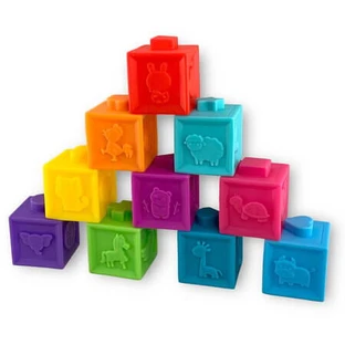 Set van 10 zachte sensorische blokjes, vanaf 12 maanden, Little Learner