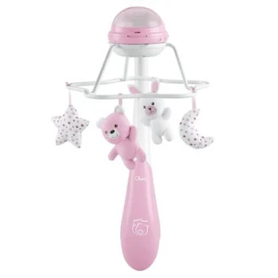 Carrousel musical 3-en-1 avec projecteur, arc-en-ciel, rose, à partir de 0 mois, Chicco