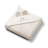 Bamboe badhanddoek met capuchon, 100 x 100 cm, beige, vanaf 0 maanden, Babyono