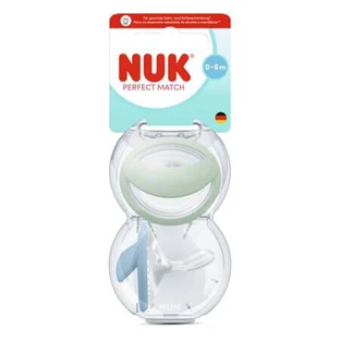 Suzete Perfect Match M1, bleu, 0 à 6 mois, lot de 2, Nuk