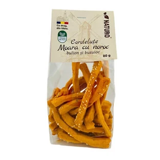 Fideos con caldo y albahaca «Moara cu Noroc», 80 g, Naturo