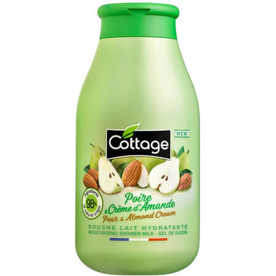 Gel douche et lait de bain, poire et amande, 250 ml, Cottage