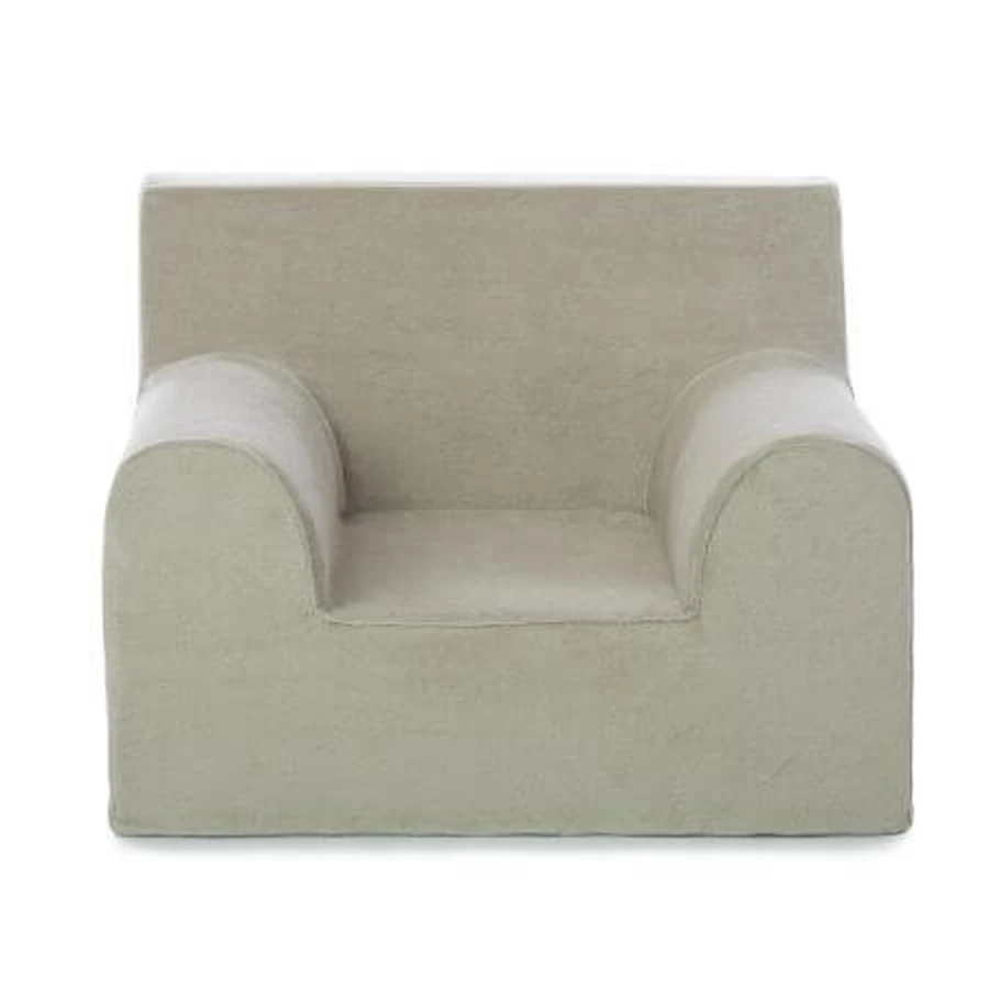Velvet Armchair for Children, Beige, Twindeco