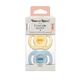 UltraLight Orthodontic Pacifiers, Yellow/Blue, 0–6 Months, 2-Pack, Tommee Tippee