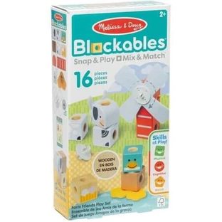 Jeu de construction en bois « Farm Friends », à partir de 2 ans, 16 pièces, Melissa & Doug