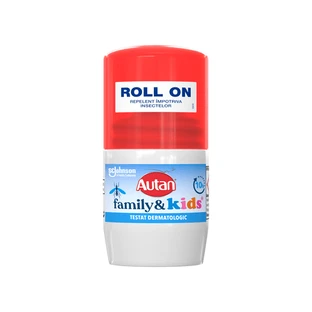 Loción repelente de insectos en roll-on para toda la familia y los niños, 50 ml, Autan