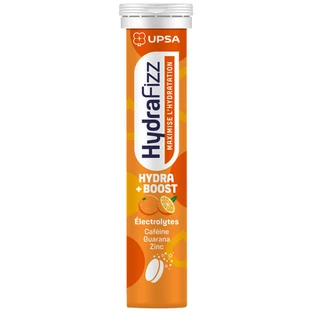 Electrolyte dietary supplement, Hydra Boost, Orange, 16 effervescent tablets, HydraFizz