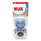 Day&amp;Night First Choice Classic Pacifier Set, Blue, 0–6 Months, 2-Pack, Nuk