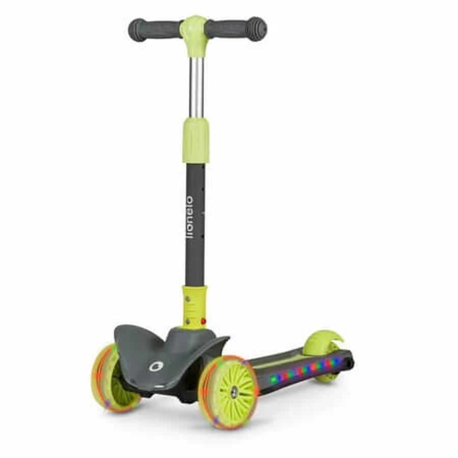 Timy Ultra-Faltbarer 3-Rad-Kinderscooter, Limettengrün, ab 3 Jahren, Lionelo