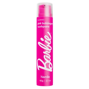 Fluoride Toothpaste, Barbie Pink, Bubble Gum, 60 g, Hismile