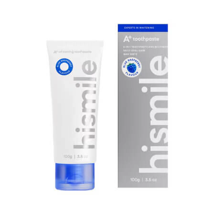 A+ Whitening 2-in-1 Toothpaste, Blueberry, 100 g, Hismile