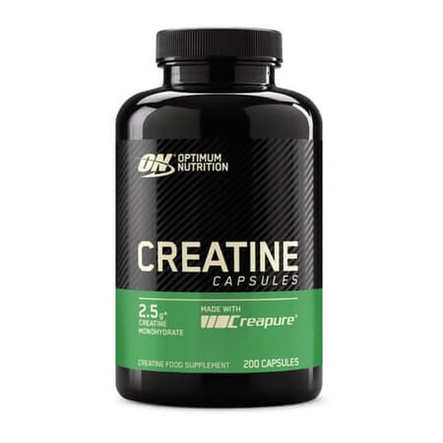 Monohidrato de creatina micronizada, 200 cápsulas, Optimum Nutrition