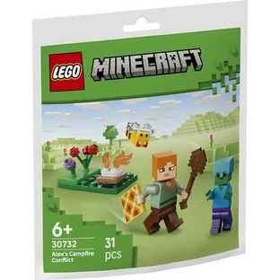 Conflit au feu de camp d'Alex, à partir de 6 ans, 30732, 31 pièces, Lego Minecraft