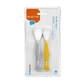Flexible Spoons, Gray/Yellow, +6 months, 2-pack, Babyono