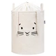 Foldable Storage Basket, Cream, Fluffy Toy Boucle Rabbit, 43 L, Sipo