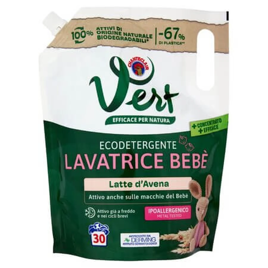 Vert Oat Milk Baby Wash, 1.2 liters, Chante Clair