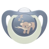 Nuk First Choice-nachtfopspeen, blauw, 0–6 maanden