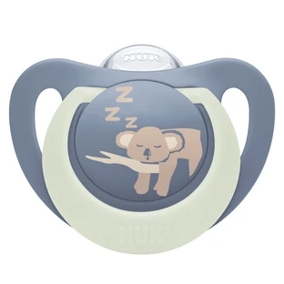 Nuk First Choice-nachtfopspeen, blauw, 0–6 maanden