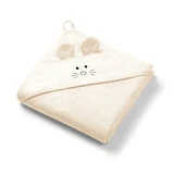 Bamboe badhanddoek met capuchon, 100 x 100 cm, crème, vanaf 0 maanden, Babyono