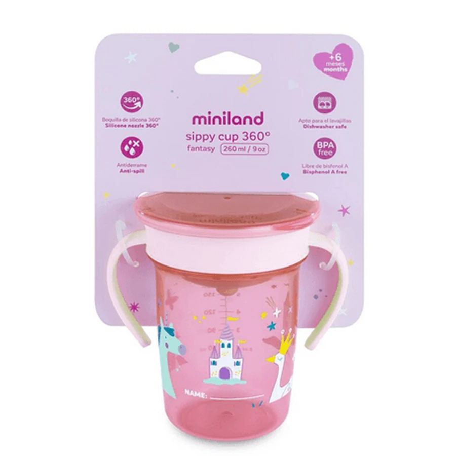 Tasse de transition anti-fuites, Fantasy, à partir de 6 mois, 1 pièce, Miniland
