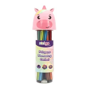Rotuladores lavables en una caja con diseño de unicornio, paquete de 12, Strigo