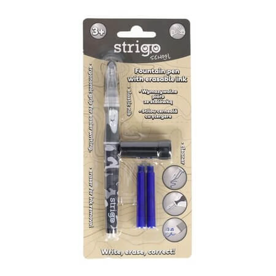 Bolígrafo con 2 recambios y un utensilio de limpieza, Desert, Strigo