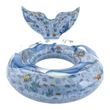 Whale-Tail-Shaped Swim Ring, Blue, Ocean World, Ages 3 and up, Little Dutch