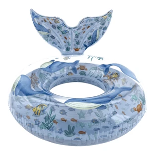 Flotador con forma de cola de ballena, azul, Ocean World, a partir de 3 años, Little Dutch