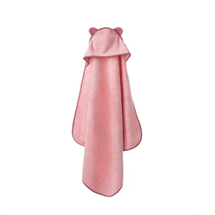 Serviette de bain à capuche, 100 x 100 cm, rose pâle, Twindeco