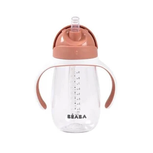 Tritan-beker met rietje, terracotta, vanaf 8 maanden, 300 ml, Beaba